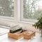 Hastings Home Drawer Organizer, 5 Compartment Modular Natural Wood Bamboo Space Saver Tray Storage for Home 379647FJK - alternate 3